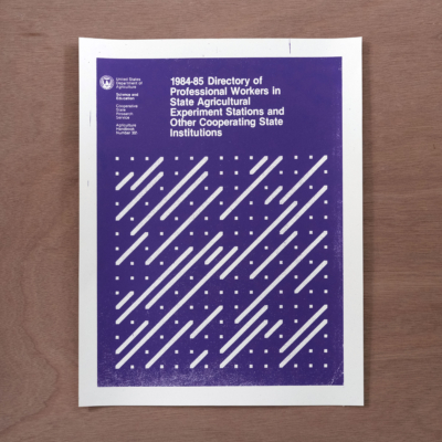 USDA Report Cover Poster: 1984 Experiment Stations