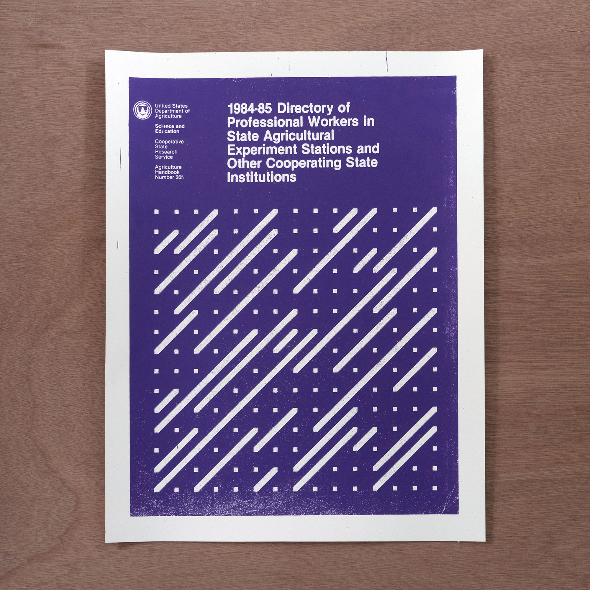 USDA Report Cover Poster: 1984 Experiment Stations