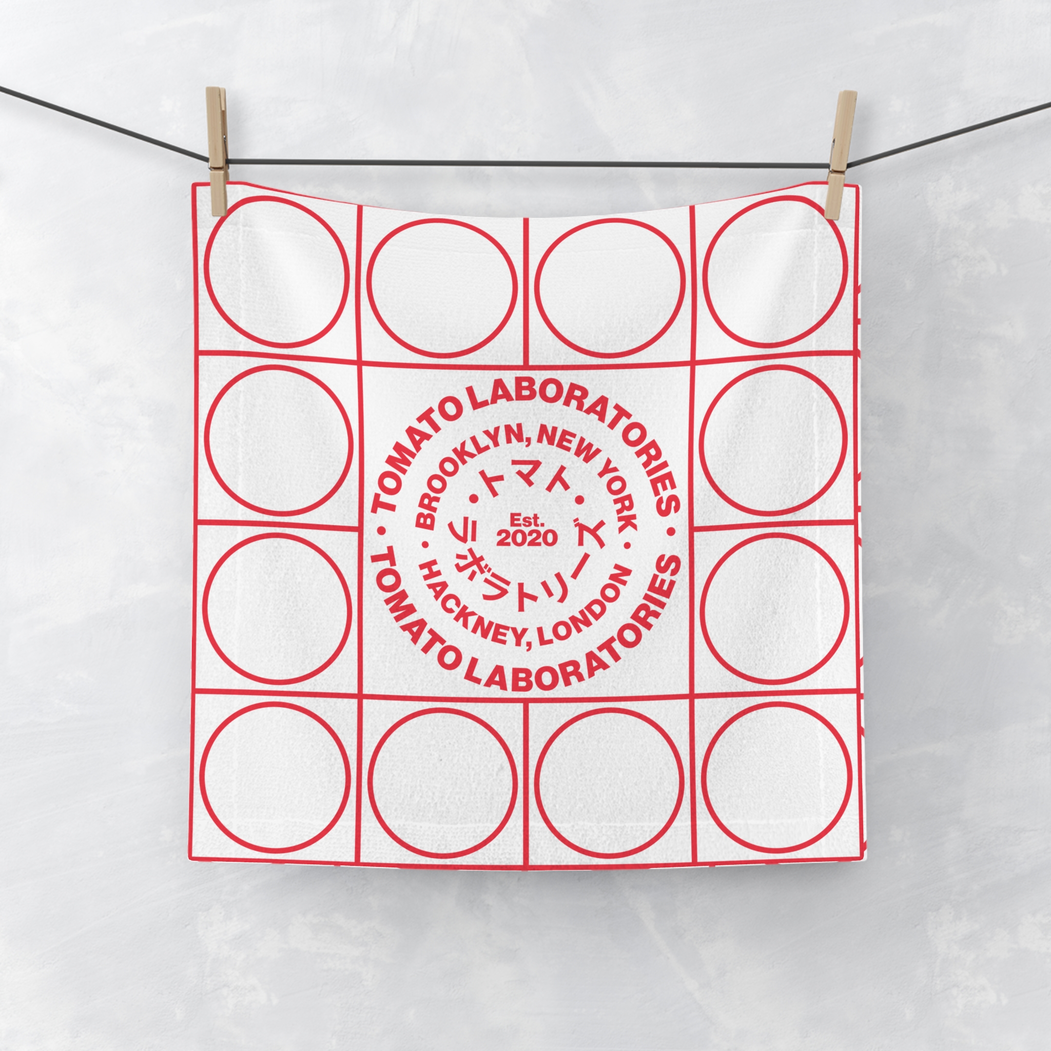 Street Towel (Tomato on Lab Coat White)